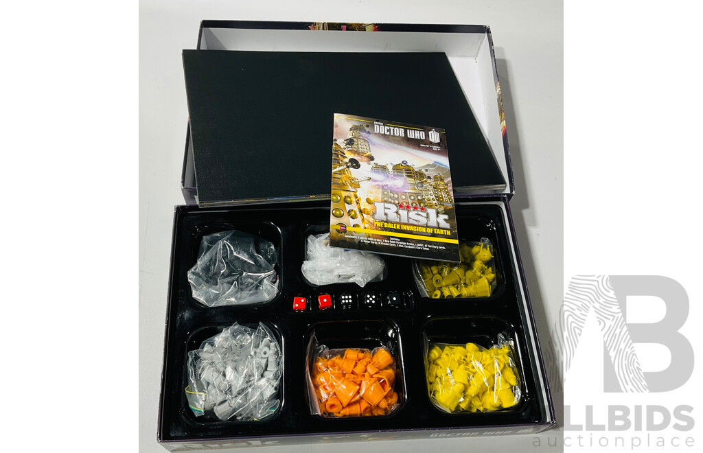 Trio of Doctor Who Themed Board Games Including Risk - the Dalek Invasion of Earth, Monopoly 50th Anniversary Collector’s Edition and Doctor Who DVD Board Game