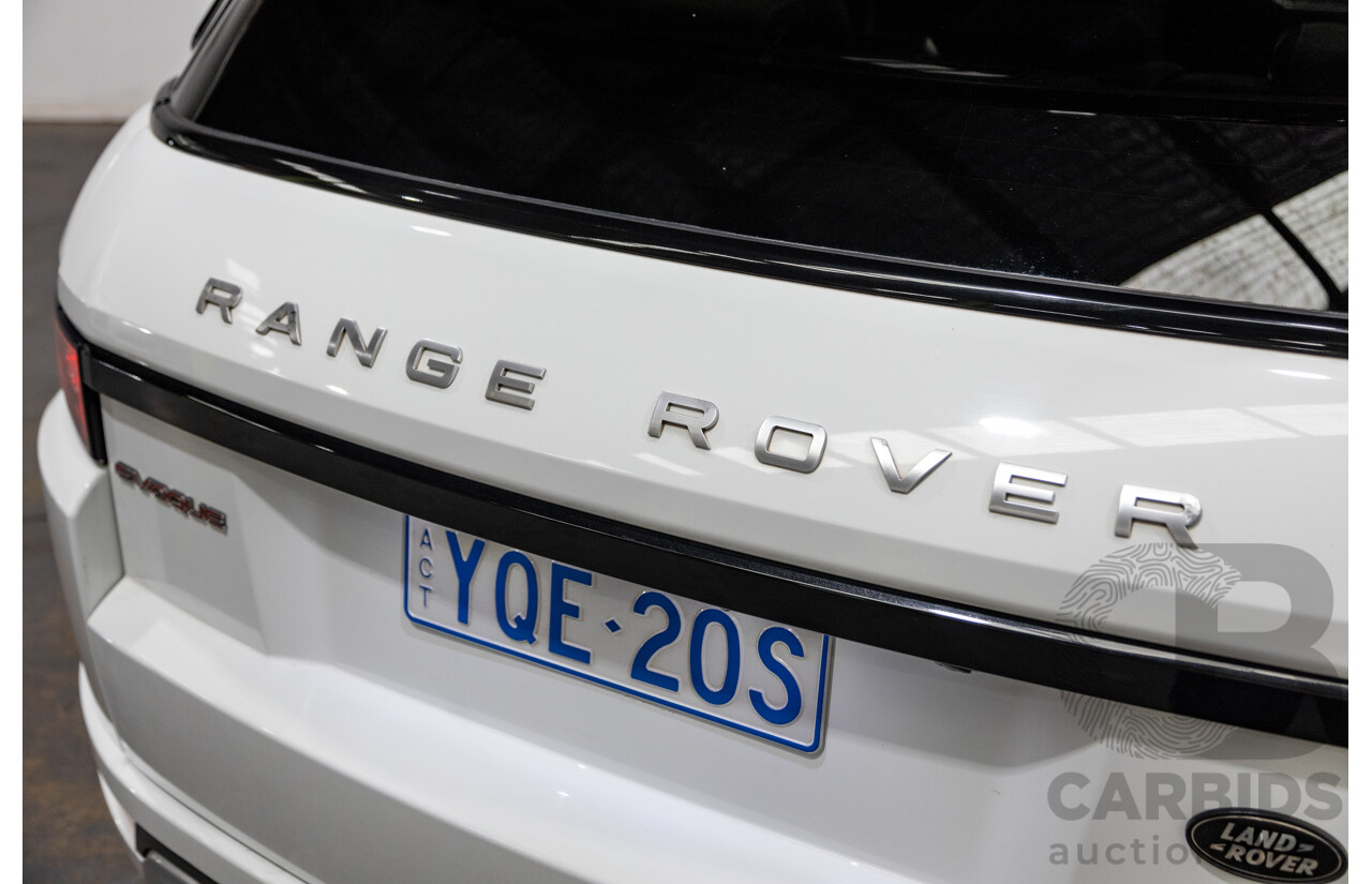 6/2012 Land Rover Range Rover Evoque SD4 Dynamic LV (AWD) 5d Wagon Fuji White Turbo Diesel 140kw 2.2L