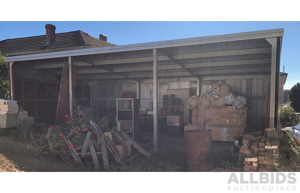 Open Front Steel Framed Shed