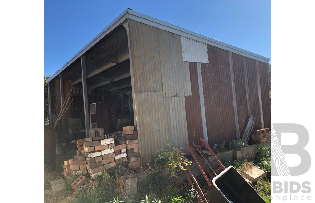 Open Front Steel Framed Shed