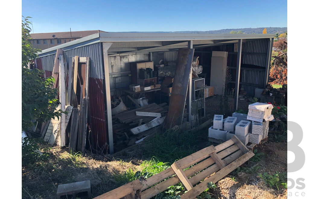 Open Front Steel Framed Shed