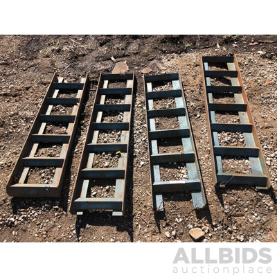 300mm Heavy Duty Vehicle Ramps - Lot of Four