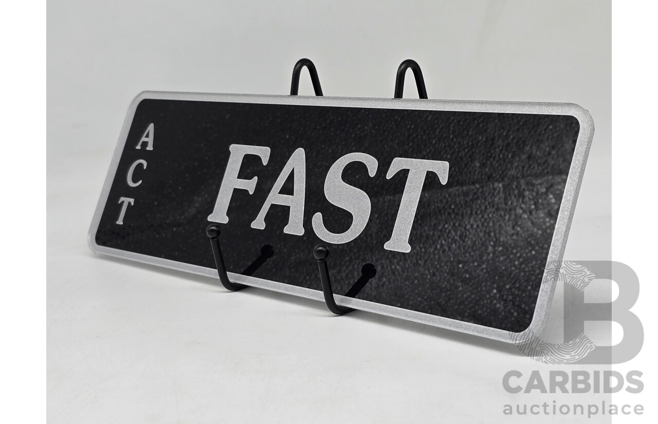 ACT 4 Character Motor Vehicle Number Plate -  FAST