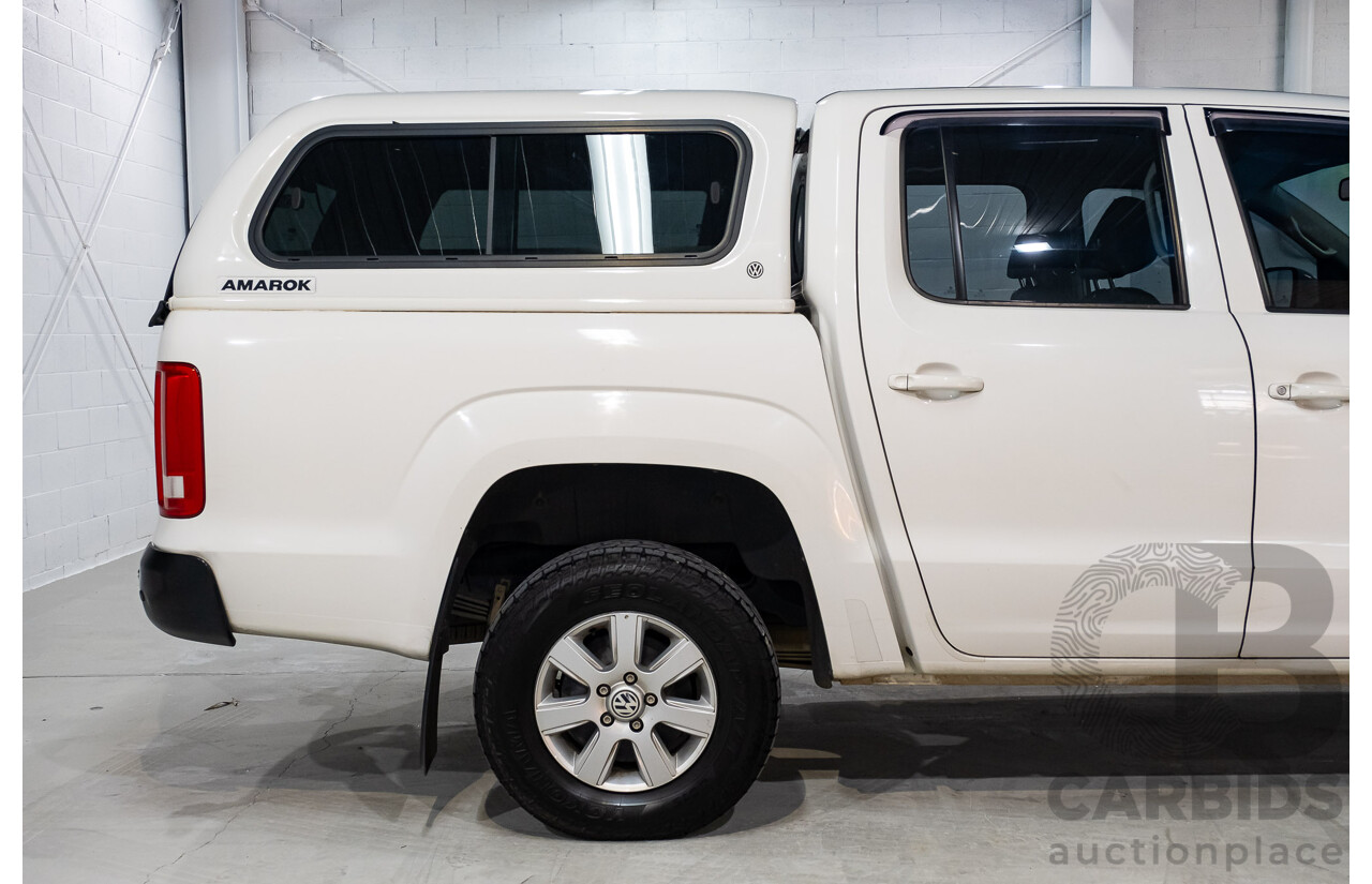 2/2013 Volkswagen Amarok Tdi400 Trendline (4x4) 2H MY13 Dual Cab Utility White 2.0L