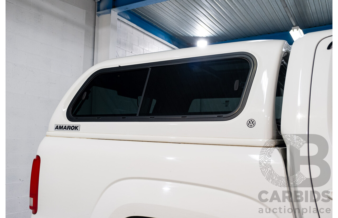 2/2013 Volkswagen Amarok Tdi400 Trendline (4x4) 2H MY13 Dual Cab Utility White 2.0L