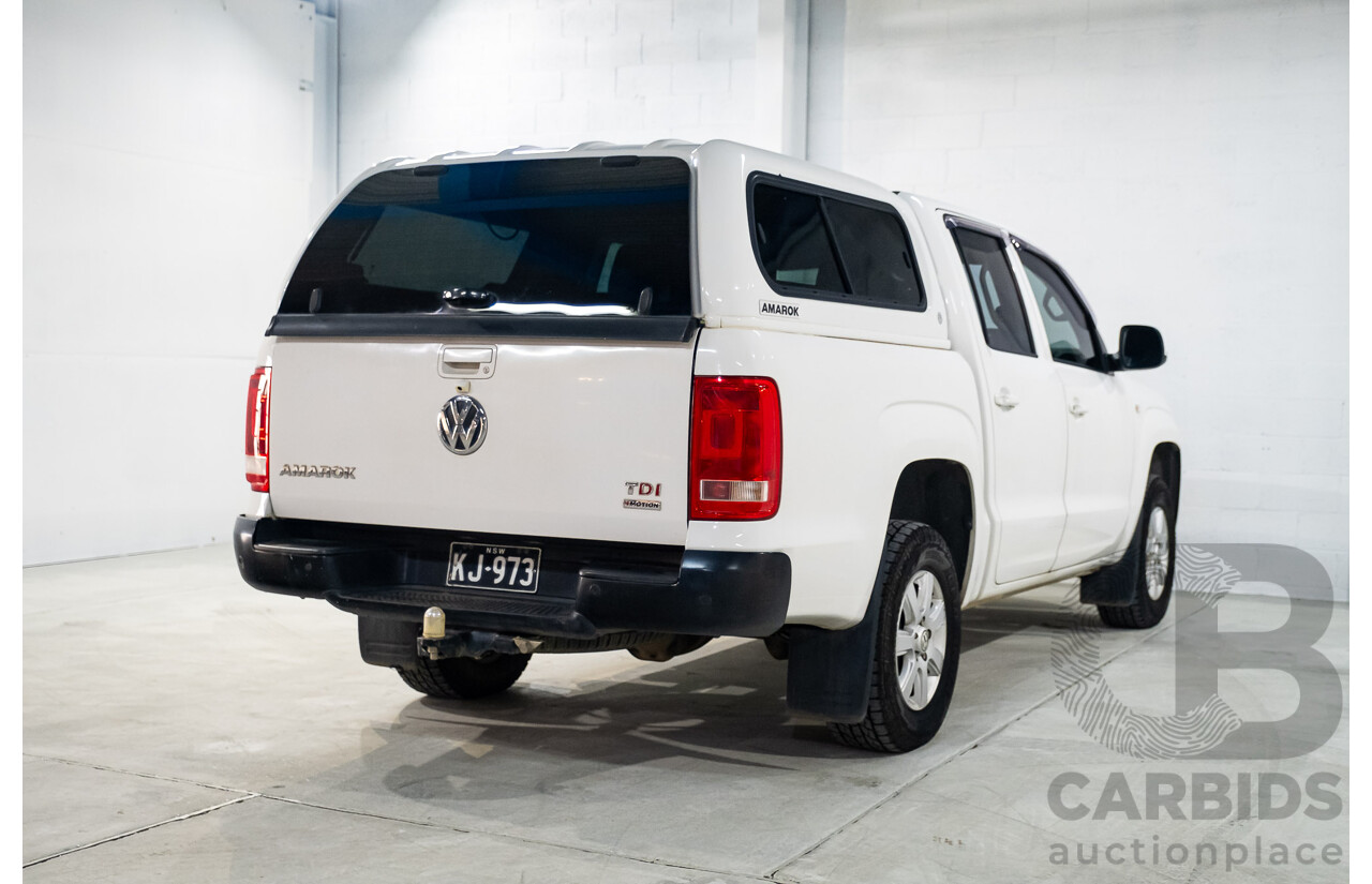 2/2013 Volkswagen Amarok Tdi400 Trendline (4x4) 2H MY13 Dual Cab Utility White 2.0L