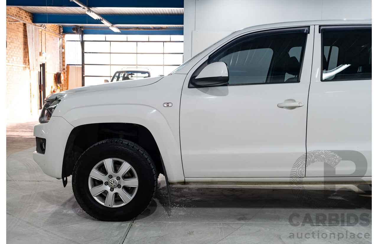 2/2013 Volkswagen Amarok Tdi400 Trendline (4x4) 2H MY13 Dual Cab Utility White 2.0L