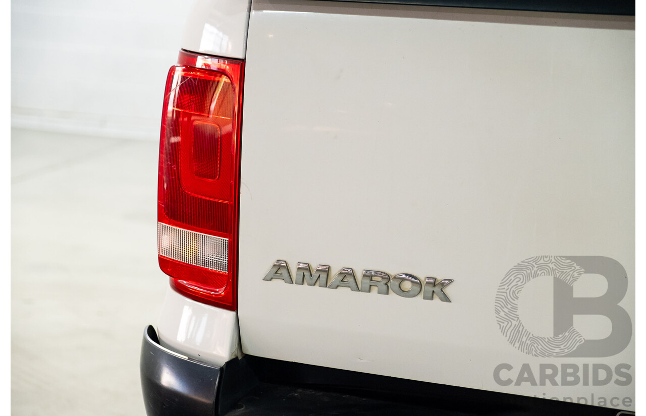 2/2013 Volkswagen Amarok Tdi400 Trendline (4x4) 2H MY13 Dual Cab Utility White 2.0L