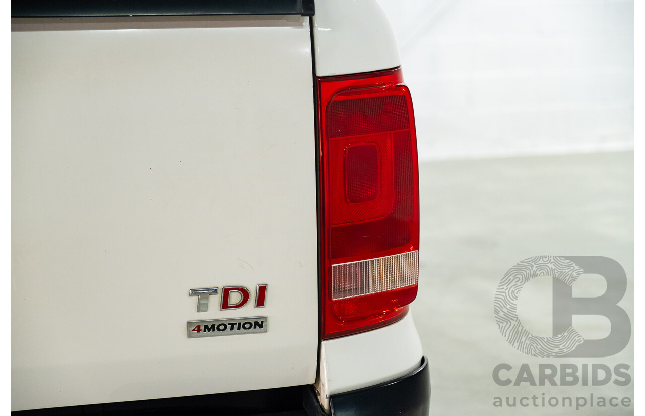 2/2013 Volkswagen Amarok Tdi400 Trendline (4x4) 2H MY13 Dual Cab Utility White 2.0L