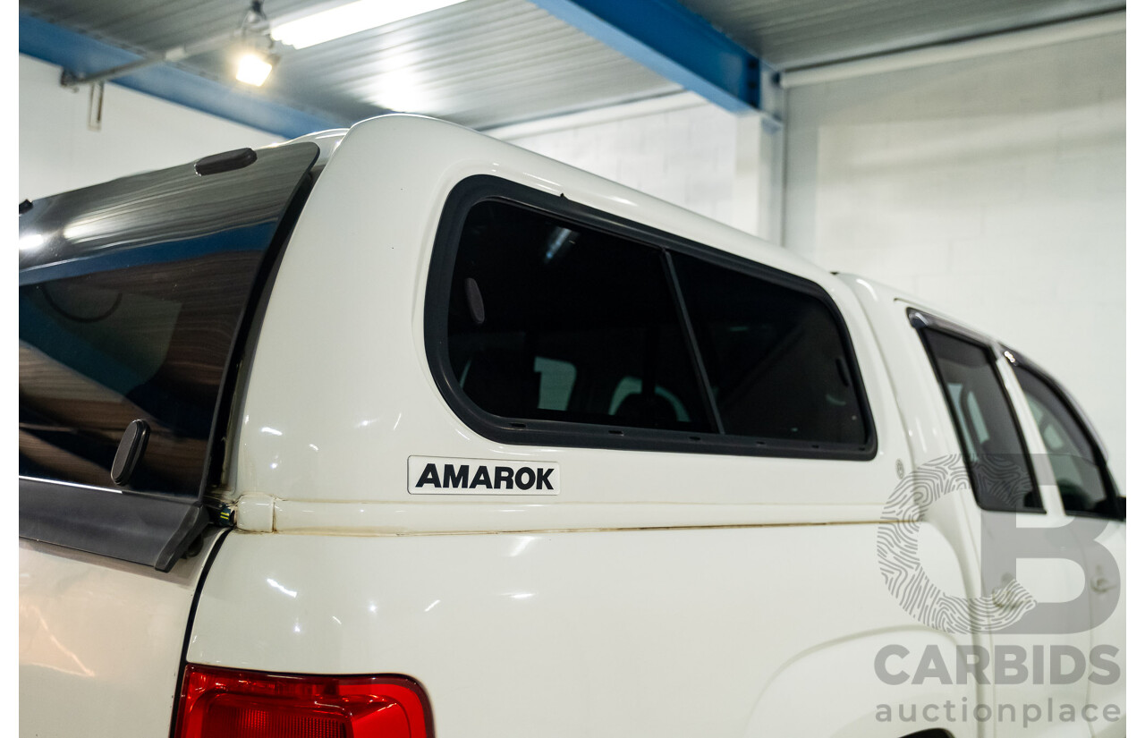 2/2013 Volkswagen Amarok Tdi400 Trendline (4x4) 2H MY13 Dual Cab Utility White 2.0L