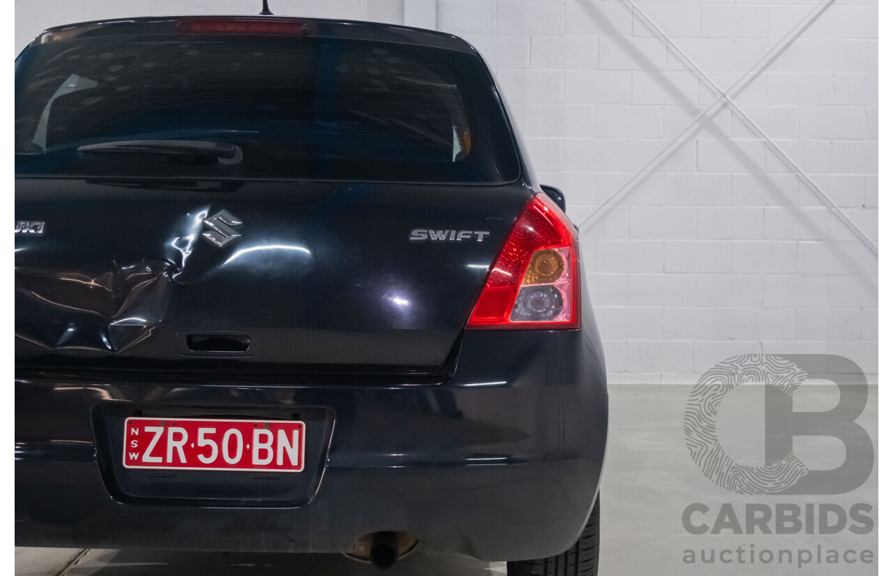 10/2009 Suzuki Swift EZ 07 Update 5d Hatchback Black 1.5L