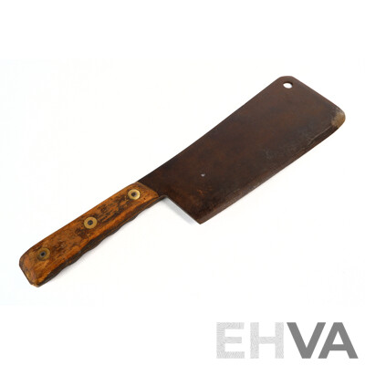 Antique Large Butchers Meat Cleaver