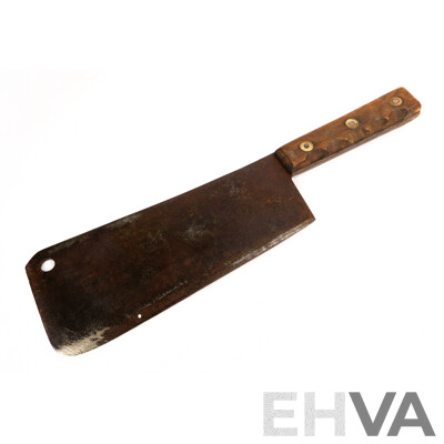 Antique Large Butchers Meat Cleaver