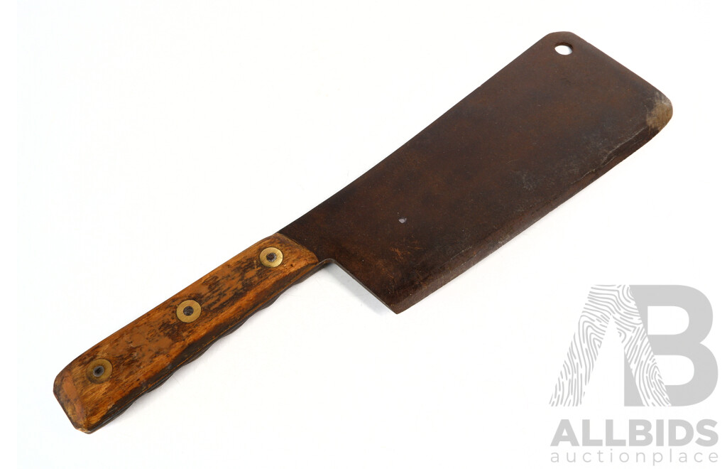 Antique Large Butchers Meat Cleaver