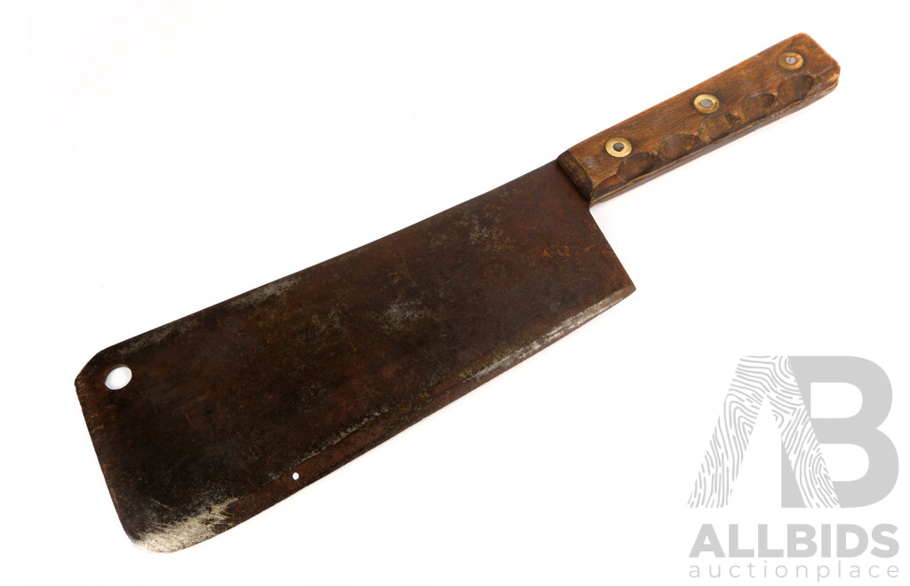 Antique Large Butchers Meat Cleaver