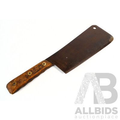 Antique Large Butchers Meat Cleaver