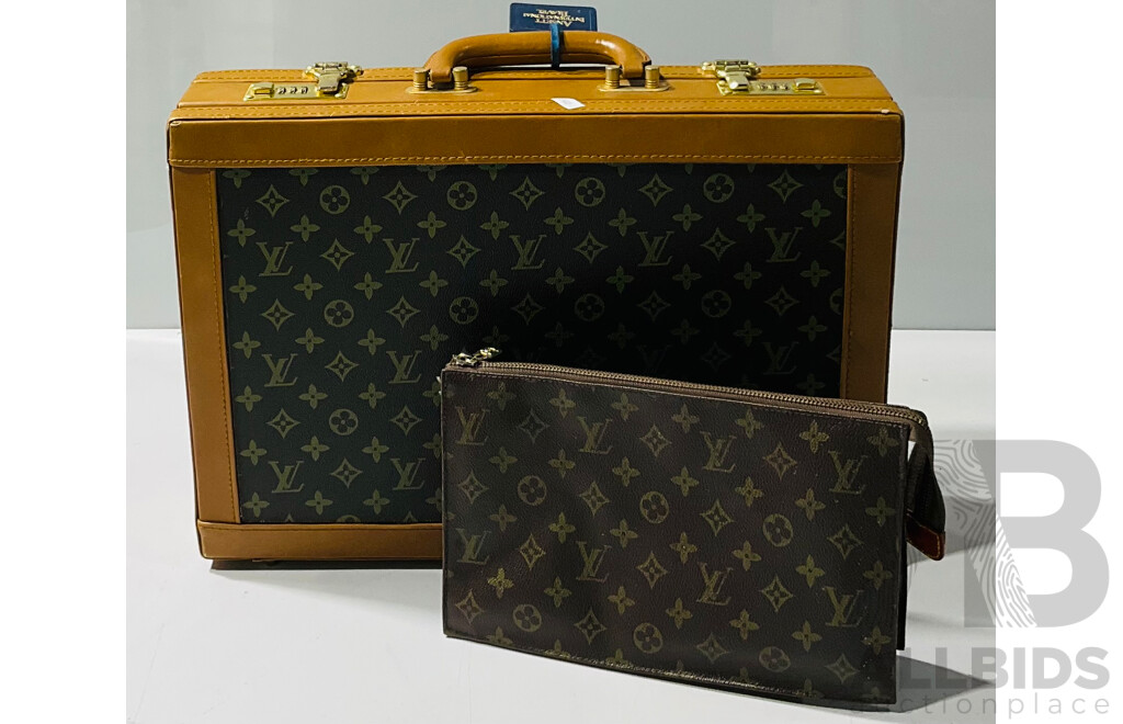 Reproduction Louis Vuitton Briefcase Alongside Wash Bag