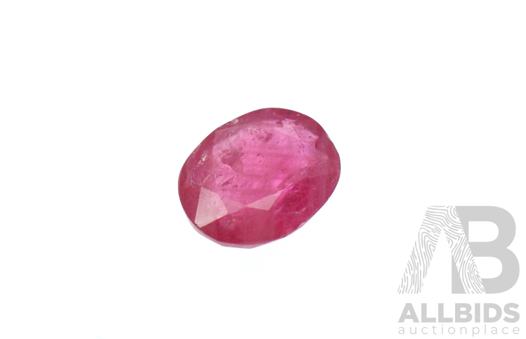 Natural Ruby 2.95ct, Oval Cut Unset Gemstone