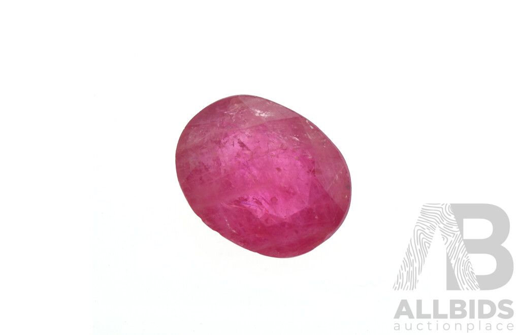 Natural Ruby 2.95ct, Oval Cut Unset Gemstone