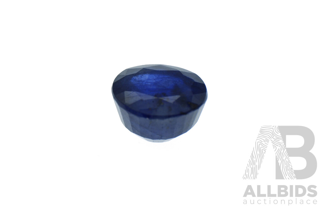 Natural Corundum Sapphire, Blue/Green in Colour Unset Oval Cut Gemstone, 6.45ct