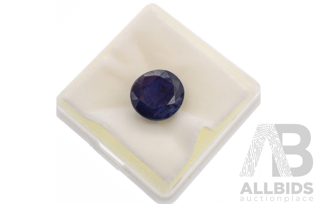 Natural Corundum Sapphire, Blue/Green in Colour Unset Oval Cut Gemstone, 6.45ct