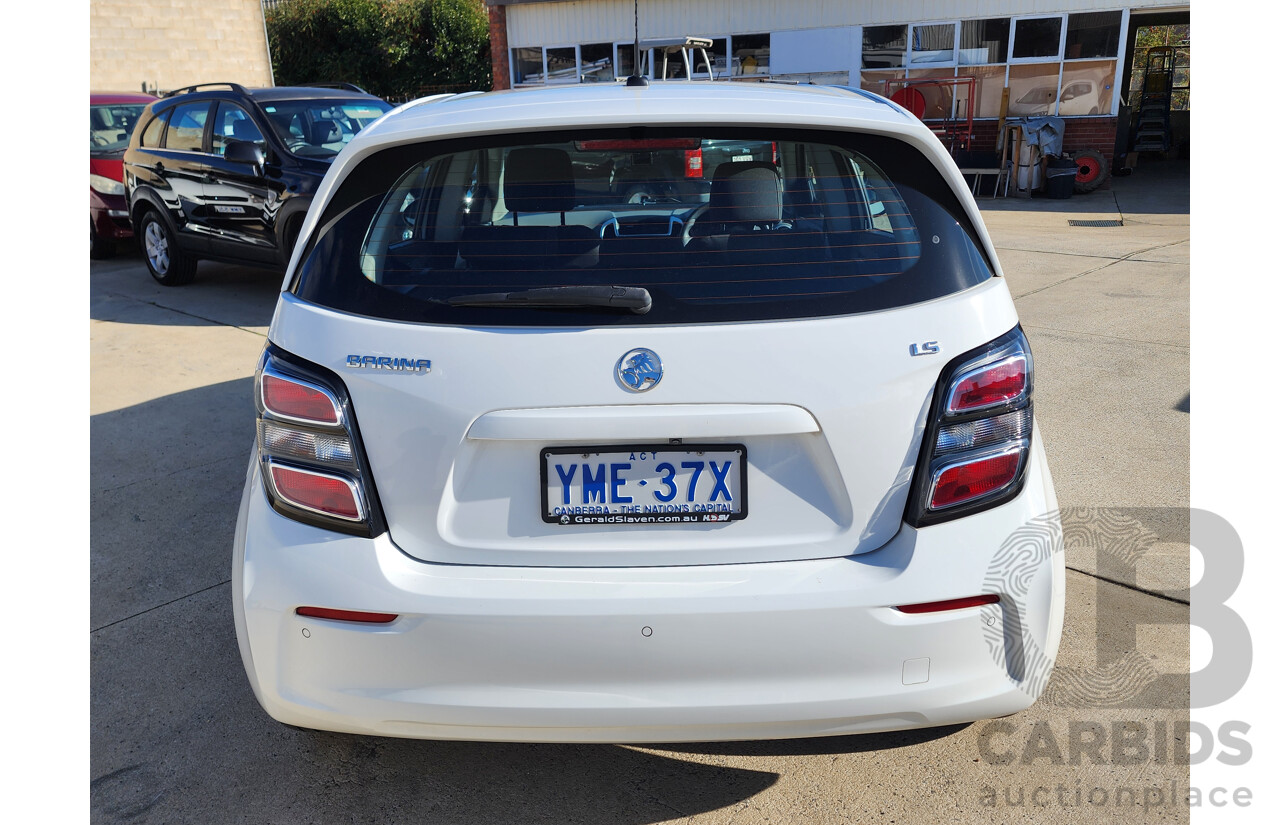 08/2017 Holden Barina LS FWD TM MY17 5D Hatchback White 1.6L