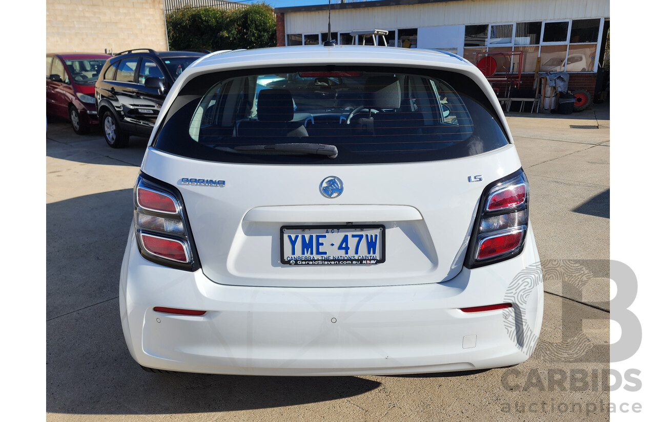 07/2017 Holden Barina LS FWD TM MY17 5D Hatchback White 1.6L