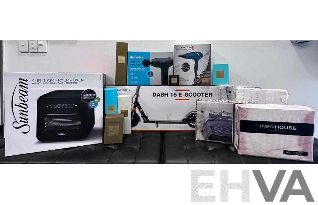 Assorted Household & Electrical Items Package From Domayne Fyshwick
