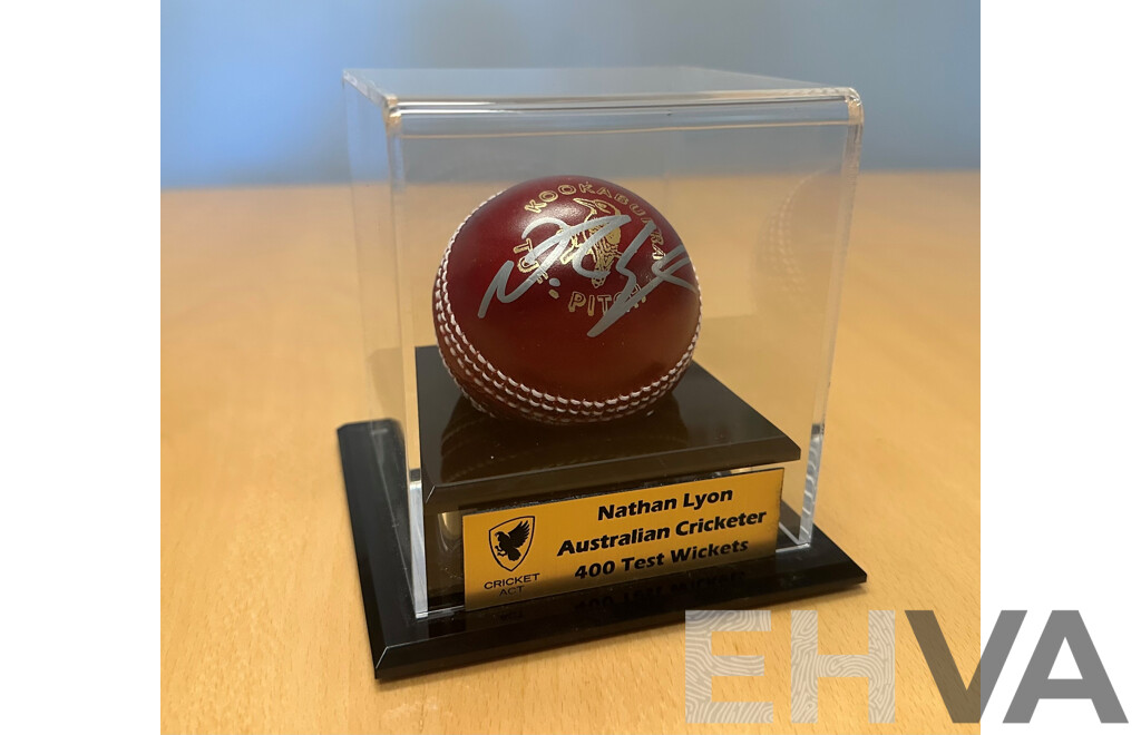 Nathan Lyon Signed Cricket Ball
