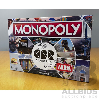 Kristen & Nige Signed Canberra Monopoly Set