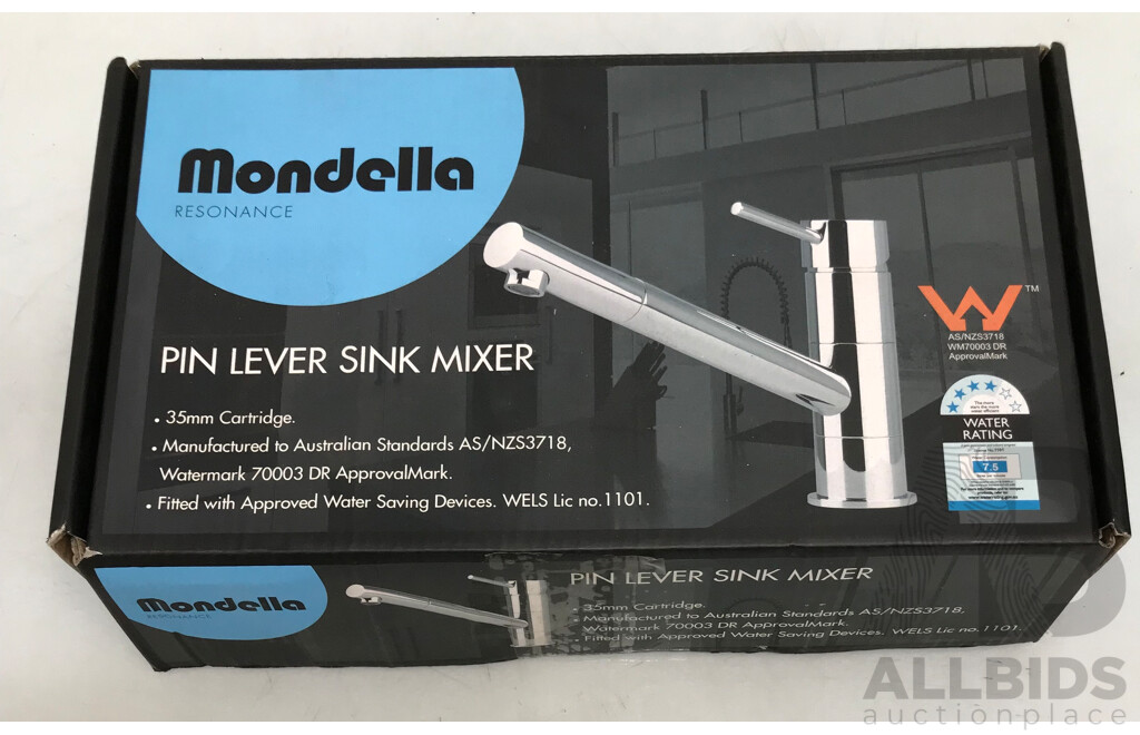 Mondella Resonance Pin Lever Sink Mixer 35mm Cartridge