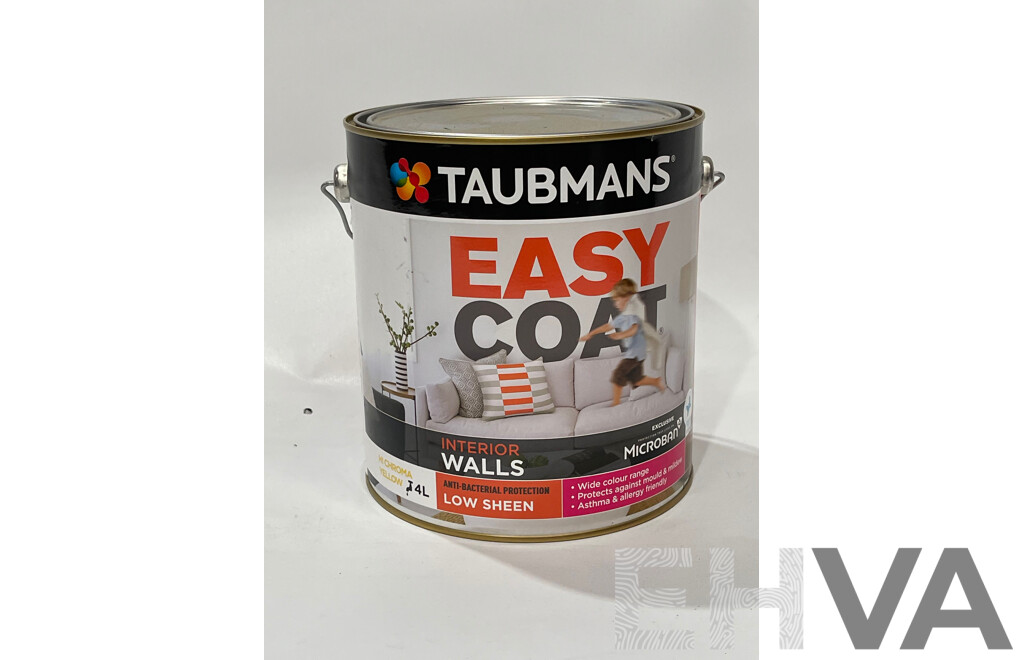TAUBMANS Easy Coat Low Sheen for Interior Walls 4L Yellow