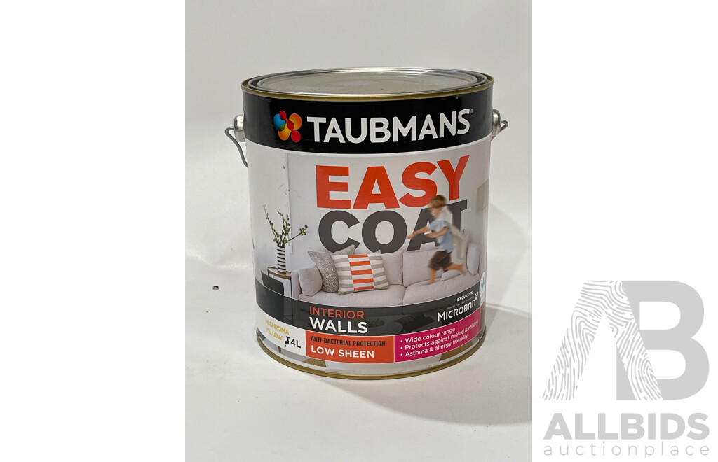 TAUBMANS Easy Coat Low Sheen for Interior Walls 4L Yellow