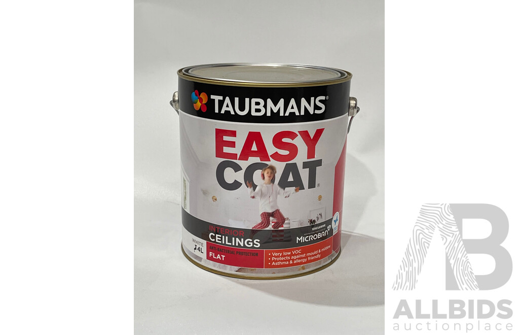 TAUBMANS Easy Coat Flat White for Interior Ceilings 4L