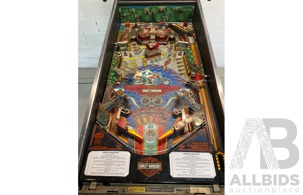Harley Davidson Pinball Machine
