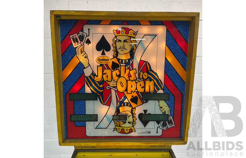JACKS to OPEN 1984 (Gottlieb) Pinball Machine