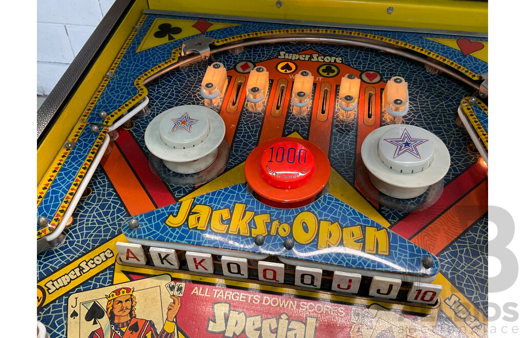 JACKS to OPEN 1984 (Gottlieb) Pinball Machine