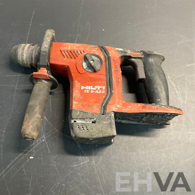 HILTI SID 4-A22 Cordless Impact Driver & TE 6-A22 Cordless Rotary Hammer & AG125-A22 Cordless Angle Grinder & 1x Battery - Lot of 4 - Estimated Total $1,600.00