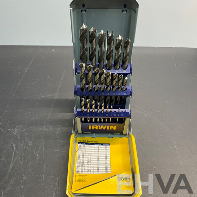 MAKITA HP2033 Corded Hammer Drill & IRWIN Drill Bits Set - Lot of 2