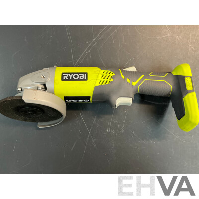 RYOBI CJS180GL Cordless Jigsaw & R18AG4115 Angle Grinder & RWSL1801 Circular Saw & 2x 18V Charger & 1x Battery - Lot of 6