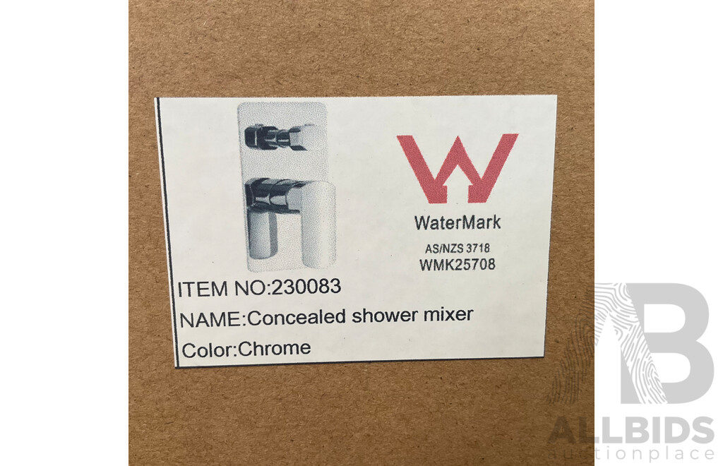 WATERMARK 230083 Concealed Shower Mixer - Chrome - Lot of 5