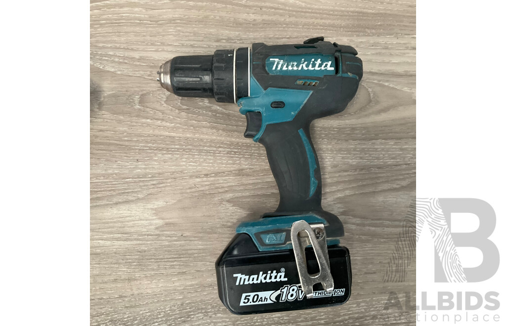 MAKITA DHP482 Compact  Hammer Drill X2 & DHP486 Hammer Drill Dirver with 2 Batteries