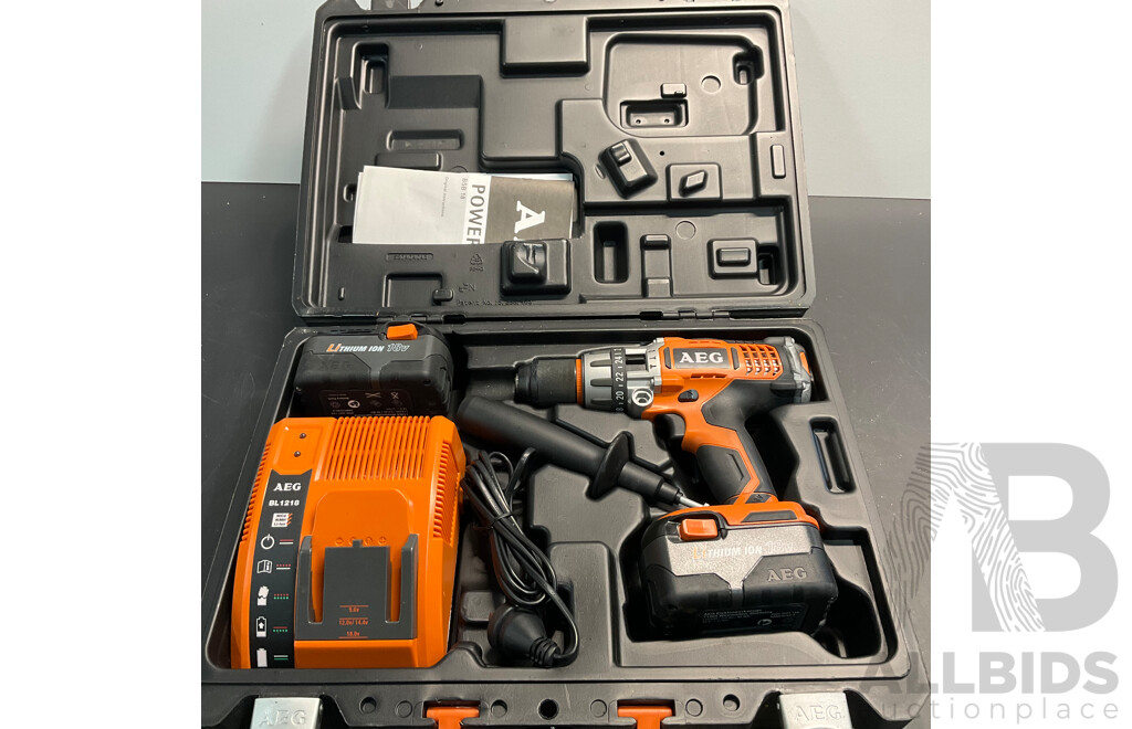 AEG BSB18 Brushless Hammer Drill  in Carry Case - ORP$ 299.00