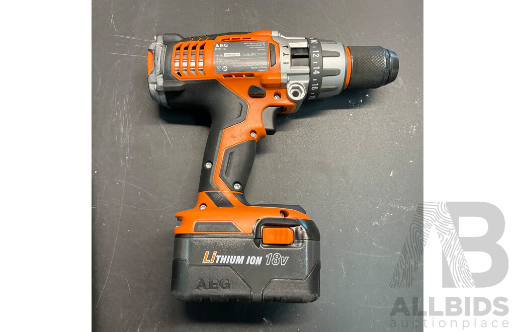 AEG BSB18 Brushless Hammer Drill  in Carry Case - ORP$ 299.00