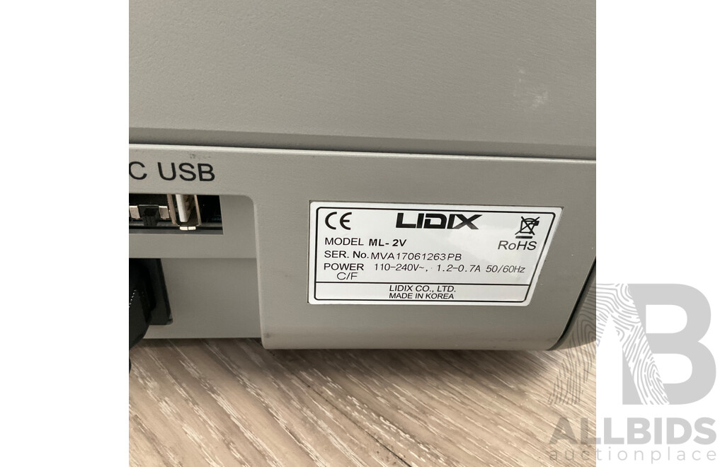 LIDIX ML-2V Mixed Banknote Value Counter/Sorter Plus Counterfeit Detection - ORP$4,999.00