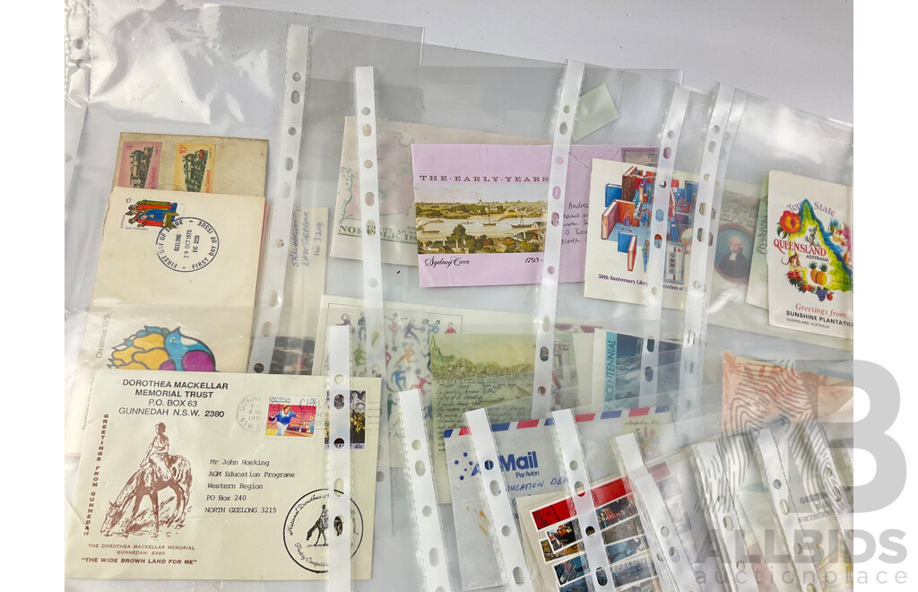 Collection of Australian 1980's and 90's Mint Stamp Blocks and Gutters with First Day Covers