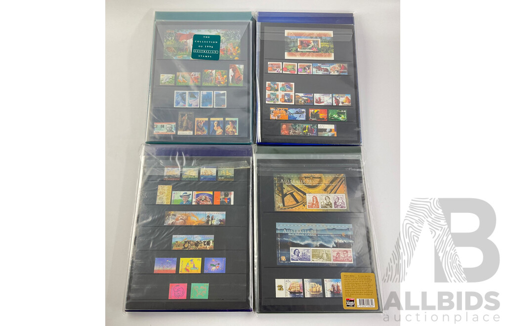 Australian ‘The Collection’ of Annual Stamps Including Years 1996, 1997, 1998, 1999 - Face Value Over $ 180