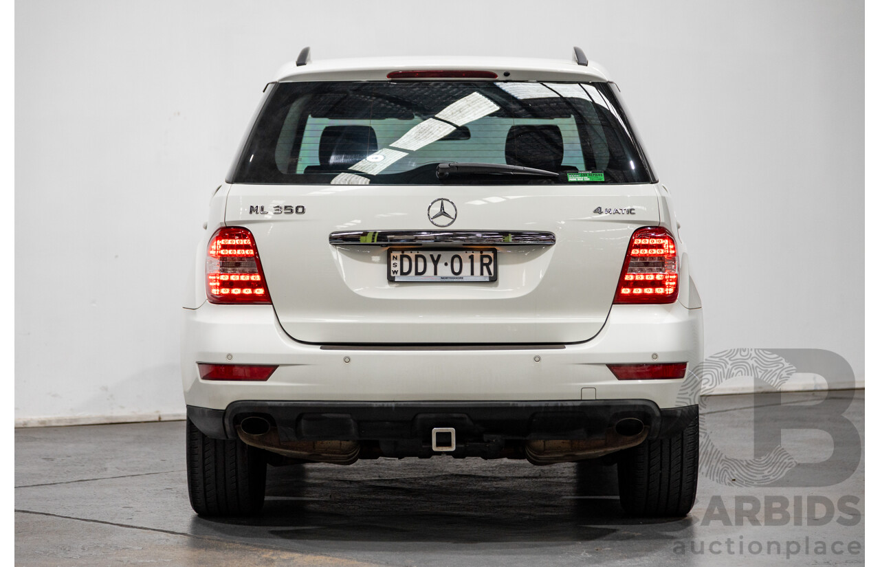 5/2009 Mercedes Benz ML350 (4x4) W164 09 UPGRADE 4d Wagon Calcite White V6 3.5L