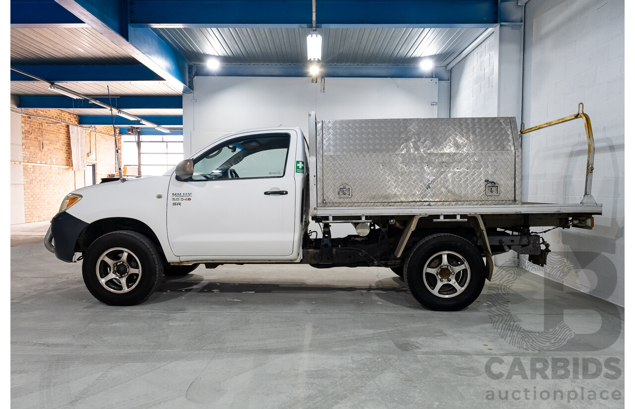 4/2005 Toyota Hilux SR (4x4) KUN26R 2d C/Chas White Turbo Diesel 3.0L