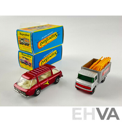 Vintage Boxed Matchbox Freeman Intercity Commuter and Scaffolding Truck